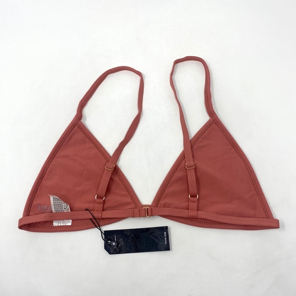 TAVIK Jett Textured Triangle Swim Bikini TOP ONLY Textured Rose - Picture 5 of 8